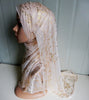 Off-White and Gold Jasmine Hijab