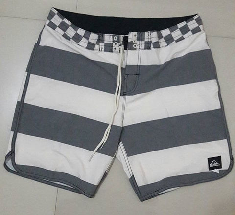 Striped Board Short (Gray-White)