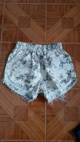 Floral Shorts (White)
