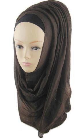 Brown Best Solid Chiffon Hijab