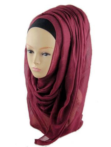 Burgundy Red Best Solid Chiffon Hijab