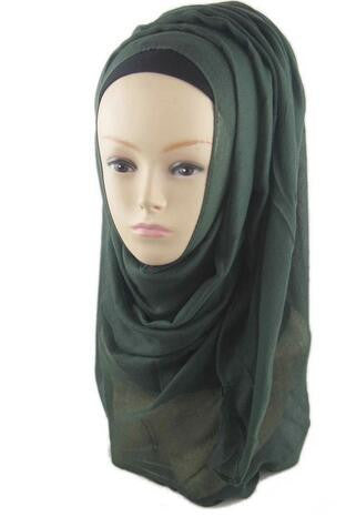 Dark Green Best Solid Chiffon Hijab