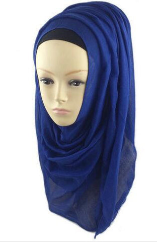 Blue Best Solid Chiffon Hijab